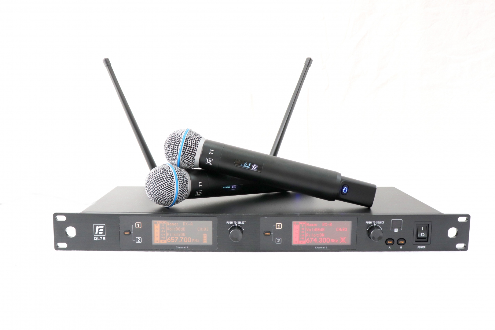 RFIntell QL7R/T1-B 720,500-754,000 МГц 2-канальная радиосистема с 2-мя ручными микрофонами в Жуковском